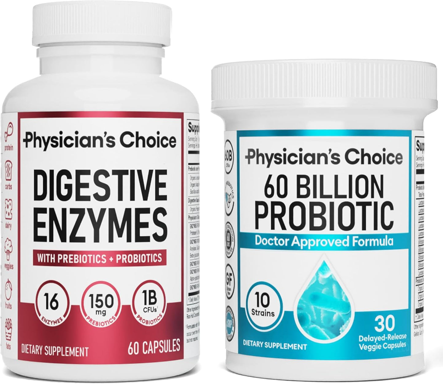 RADIANZ™  - DIGESTIVE ENZYMES 60CT + 60B PROBIOTIC 30CT